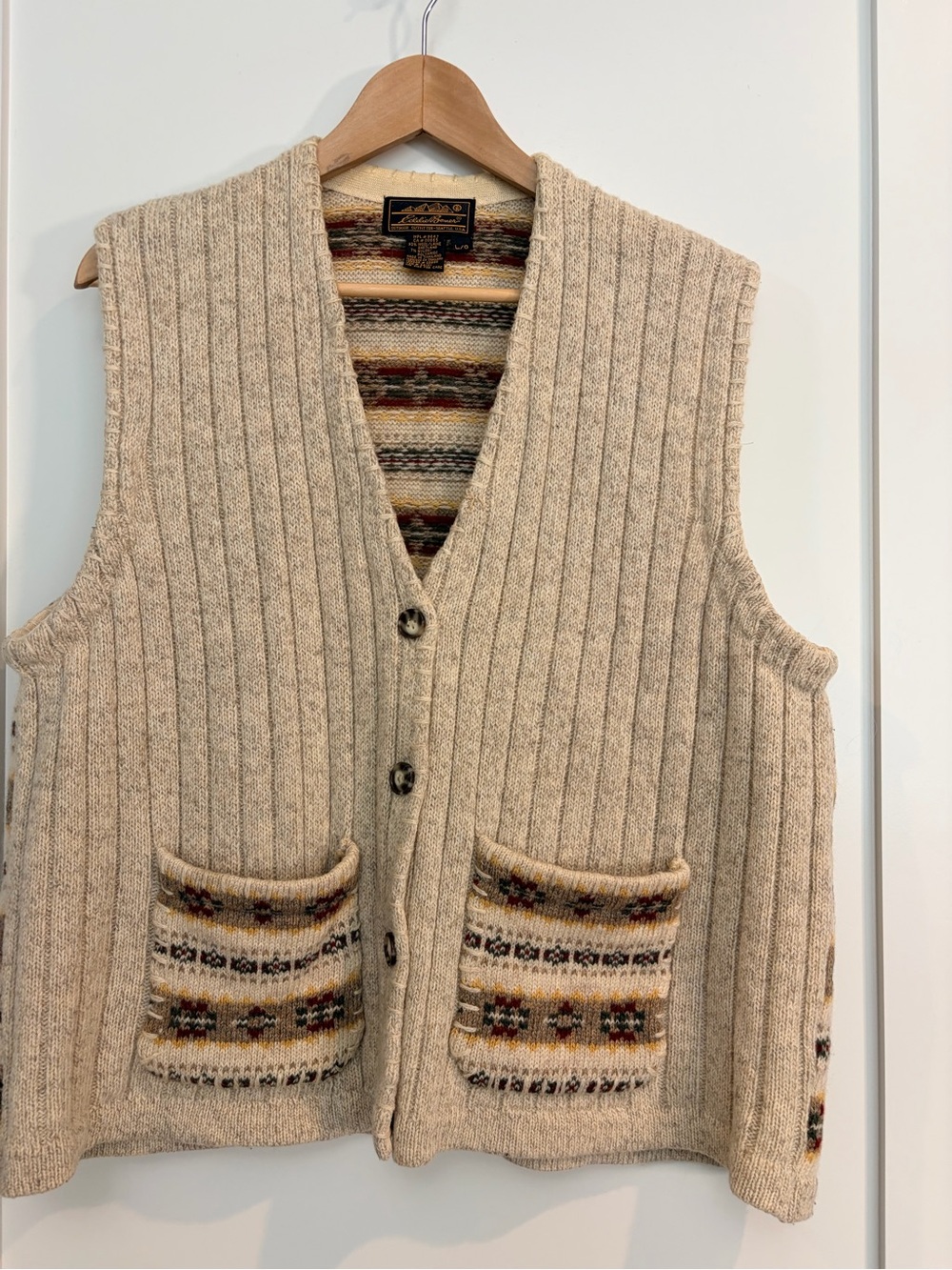 Eddie Bauer Wool Blend Sweater Vest Size L/G